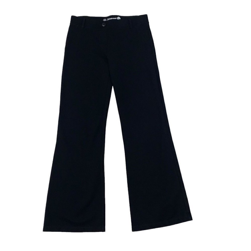 Betabrand Women's M Medium Petite Dress Pant Yoga Pant Black Skinny Fit Stretchy